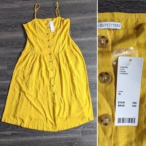 Urban Outfitters Linen Midi Dress